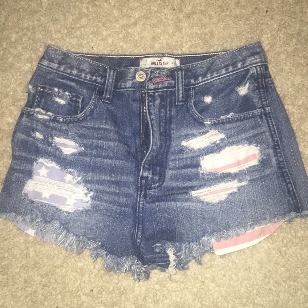 Patriotic jean shorts